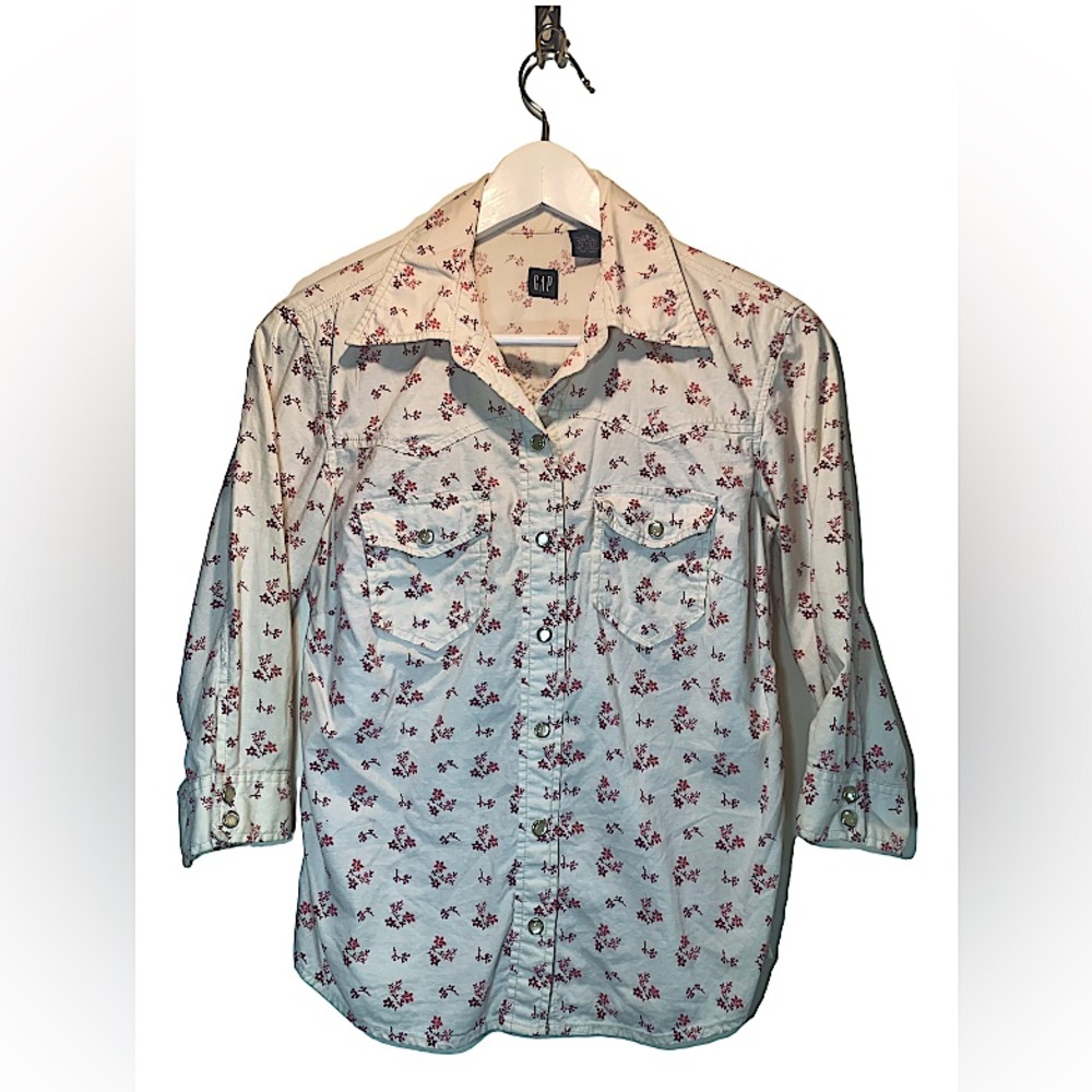 Vintage XS pearl snap country style GAP top.